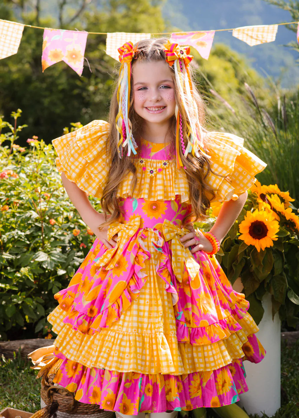 Vestido Junino Girassóis Encantados